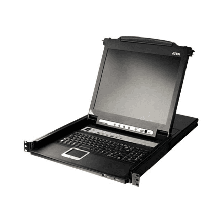 Aten | 16-Port PS/2-USB VGA 19" LCD KVM Switch with Daisy-Chain Port and USB Peripheral Support | CL5716N