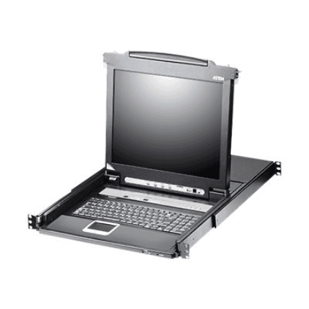Aten | 16-Port PS/2-USB VGA 17" LCD KVM Switch with Daisy-Chain Port and USB Peripheral Support | CL5716M