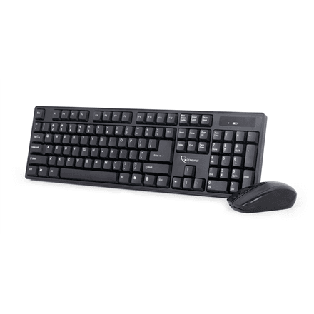 Gembird | Desktop Set | KBS-W-01_LT | Keyboard and Mouse Set | Wireless | Mouse included | US/LT | Black