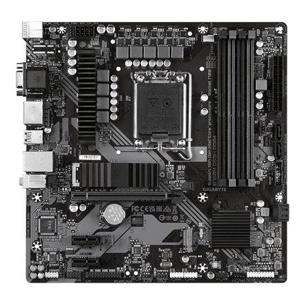 Gigabyte | B760M DS3H DDR4 1.0 M/B | Processor family Intel | Processor socket LGA1700 | DDR4 DIMM | Memory slots 4 | Supported hard disk drive interfaces SATA, M.2 | Number of SATA connectors 4 | Chipset Intel B760 E...