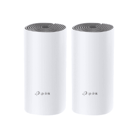 TP-LINK | C1200 Whole Home Mesh Wi-Fi System | Deco E4 (2-pack) | 802.11ac | 867+300 Mbit/s | 10/100 Mbit/s | Ethernet LAN (RJ-45) ports 2 | Mesh Support Yes | MU-MiMO Yes | No mobile broadband | Antenna type 2xInternal