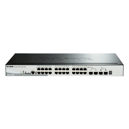 D-Link | Switch | DGS-1510-28P | Web Management | Rack mountable | Gigabit Ethernet (copper) ports quantity 24 | SFP ports quantity 2 | SFP+ ports quantity 2 | PoE/Poe+ ports quantity 24 | Power supply type Single | 2...