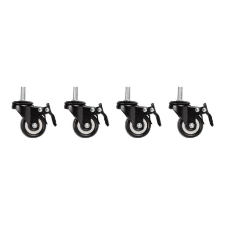Lanberg | Castors with thread and brake for wall mounting cabinets, 4 pcs | AK-1601-B