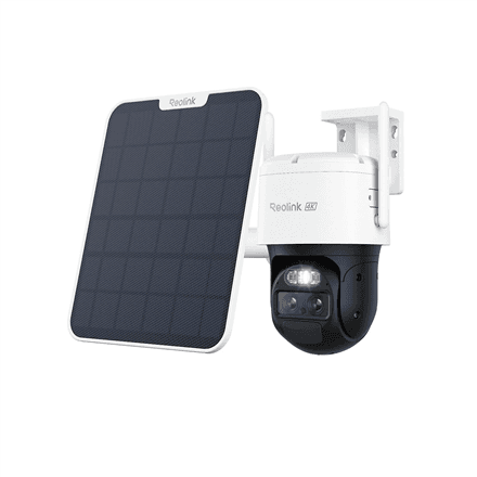 Reolink 4K Dual-Lens Wi-Fi 6 Battery-Powered Security Camera withSolar Panel 2 | Trackmix Series B770 | PTZ | 2.8mm/F1.6 | H.264/H.265 | Micro SD, Max. 256 GB
