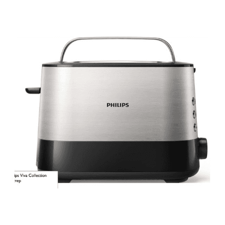 Philips | Toaster | HD2635/90 Viva Collection | Number of slots 2 | Housing material Metal/Plastic | Stainless Steel/Black