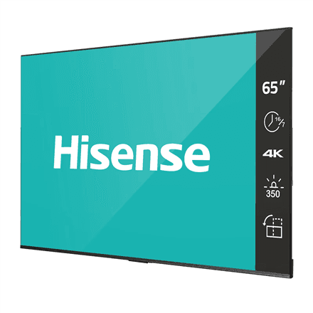 Hisense | Digital Signage Display | 65DP30FE | 65 " | Landscape/Portrait | 16/7 | Android | Wi-Fi | 8 ms | 178 ° | 178 ° | 350 cd/m²
