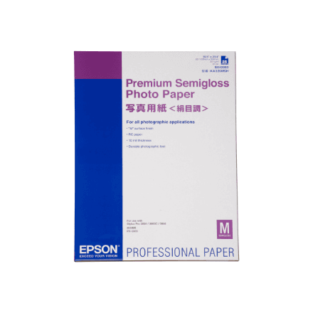 Epson Premium Semigloss Photo Paper, 25 Sheets | Photo Paper | 250 g/m² | A2