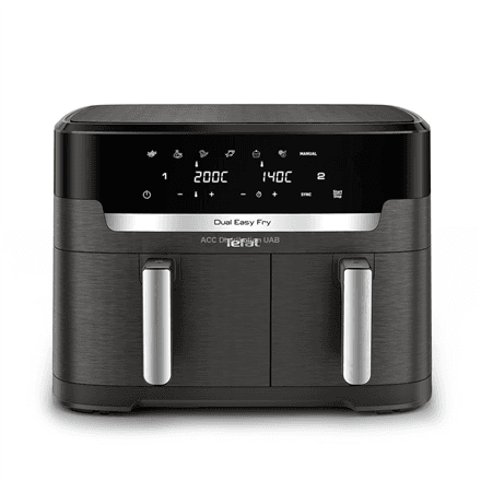 TEFAL | Air Fryer | EY942HE0 Easy Fry Dual XXL | Power 2700 W | Capacity 11 L | Dark Grey