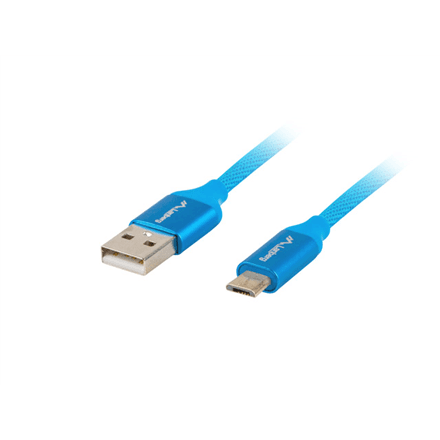 Lanberg | USB Micro to USB-A 2.0 Cable Blue Premium QC 3.0, 1.8 m | CA-USBM-20CU-0018-BL | USB Micro to USB Type-A
