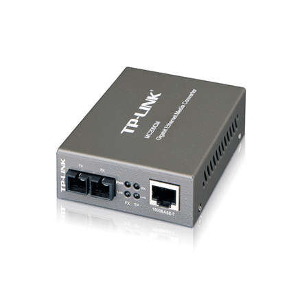 TP-LINK | Gigabit Multi-Mode Media Converter | MC200CM | 1x 1000M SC/UPC port | 1x 1000M RJ45 port (Auto MDI/MDIX)