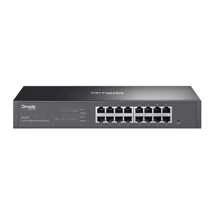 TP-LINK | ES216G | Omada 16-Port Gigabit Easy Managed Switch | Desktop/Rackmountable | Managed | Power supply type 100-240 V, 50/60 Hz