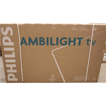 SALE OUT. Philips 65PUS8510/12 65" (164cm) QLED 4K Ambilight TV | Philips 65PUS8510/12 | 65 | Smart TV | TITAN OS | UHD | Black | DAMAGED PACKAGING