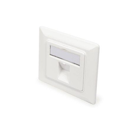 Digitus | Wallplate for Keystone Modules, German type, middle plate 50x50 mm, frame 80x80 mm | DN-93811
