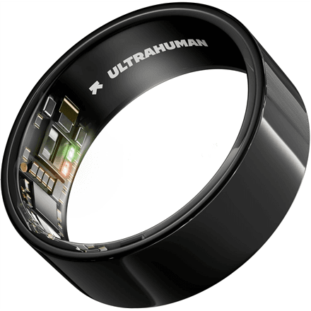 Ultrahuman | Ring Air | Aster Black | Size 12 | Smart Ring