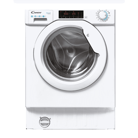 Candy | Washing Machine | CBW 48TWME-S | Energy efficiency class A | Front loading | Washing capacity 8 kg | 1400 RPM | Depth 54 cm | Width 60 cm | LCD | White
