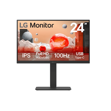 LG | 24BA650-B | 23.8 " | IPS | 16:9 | 100 Hz | 5 ms | 1920 x 1080 pixels | 250 cd/m² | HDMI ports quantity 1 | Black