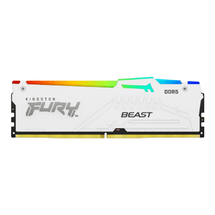 Kingston KF564C32BWEA-16 16GB 6400MT/s DDR5 CL32 DIMM FURY Beast White RGB EXPO | Kingston