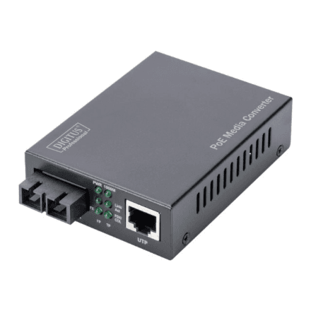 DIGITUS Gigabit Ethernet PoE+ Media Converter, Multimode | Digitus