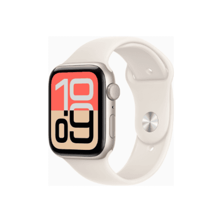 Apple Watch SE 3 GPS 44mm Starlight Aluminium Case with Starlight Sport Band - M/L | Apple