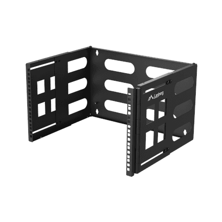 Lanberg Folding Bracket Wall-mount 19" 6U | FB01-5406-10B | Black