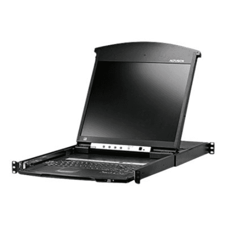 Aten | 1-Local/Remote Share Access 8-Port Cat 5 Dual Rail 17" LCD KVM over IP Switch with Daisy-Chain Port | KL1508AIMA-AG