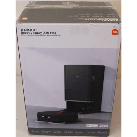 SALE OUT. Xiaomi Robot Vacuum | X20 Max EU | Wet&Dry | 5200 mAh | 8000 Pa | Black | REFURBISHED, USED, DIRTY, SCRATCHED