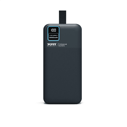 PORT CONNECT External USB-C battery integrated lamp | 30000 mAh | Blue