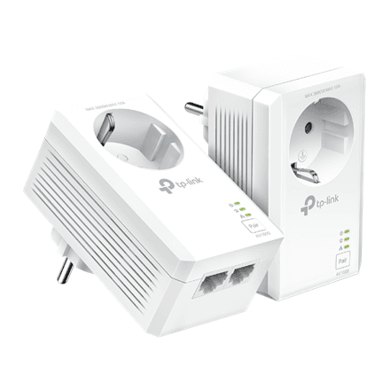 TP-LINK | AV1000 2-Port Gigabit Passthrough Powerline Starter Kit | TL-PA7027P KIT | 10/100/1000 Mbit/s | Ethernet LAN (RJ-45) ports 2 | No Wi-Fi | Extra socket
