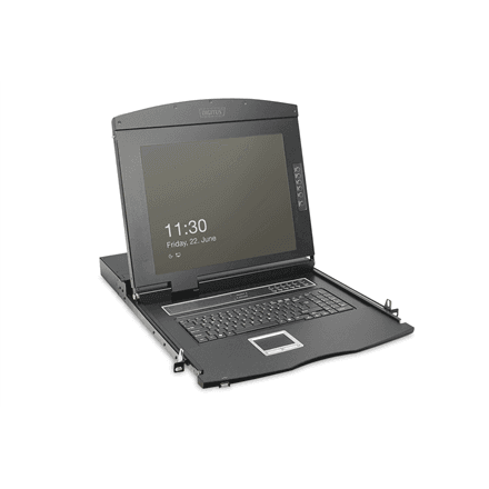 Digitus | Modular HD LCD KVM console with 19" TFT, 8-port Cat. 5 KVM connection, touchpad, US keyboard layout | DS-72221-4US | 1920 x 1080