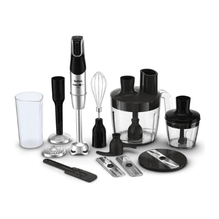 TEFAL | Blender | Infinity Force Pro 5in1 HB95LD38 | Hand Blender | 1200 W | Number of speeds Variable | Black/Stainless steel