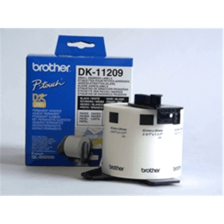 Brother | DK-11209 Small Address Labels | White | DK | 29mm x 62mm
