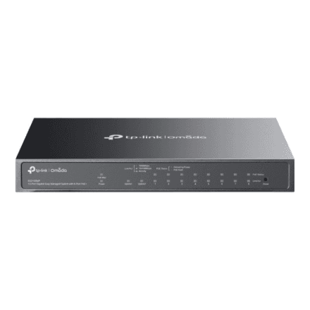 TP-LINK ES210GMP Omada 10-Port Gigabit Easy Managed Switch with 8-Port PoE+ | TP-LINK