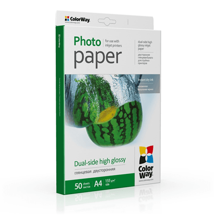 ColorWay Photo Paper, 50 sheets | Dual-side High Glossy | 155 g/m² | A4
