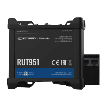Teltonika | Industrial Cellular router | RUT951 | 802.11n | 10/100 Mbit/s | Ethernet LAN (RJ-45) ports 3 | Mesh Support No | MU-MiMO No | 2G/3G/4G | Antenna type 2 x SMA for LTE, 2 x RP-SMA