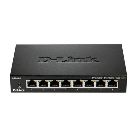 D-Link | Switch | DGS-108/E | Unmanaged | Desktop | Gigabit Ethernet (copper) ports quantity 8 | 60 month(s)