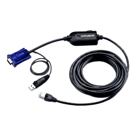 Aten USB VGA KVM Adapter (5M Cable) | Aten | USB VGA KVM Adapter | KA7970-AX | 1 x RJ-45 Male with 4.5m Cat 5, 1 x USB Type A Male, 1 x HDB-15 Male