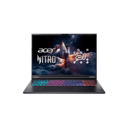 Acer | Nitro 18 AI AN18-61-R25V | Obsidian Black | 18 " | IPS | WQXGA | 2560 x 1600 pixels | AMD Ryzen AI 7 | 350 | 16 GB | DDR5 | Solid-state drive capacity 1000 GB | NVIDIA GeForce RTX 5060 | GDDR7 | 8 GB | Windows...