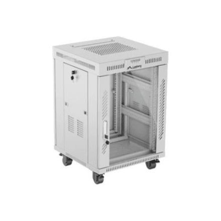 Lanberg | Rack cabinet 19" free-standing 15U/600x600 (flat pack) with glass door, LCD | FF01-6615-12SL | Grey