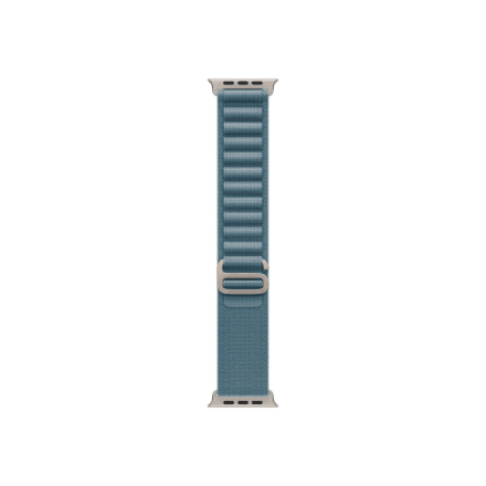 Apple 49mm Light Blue Alpine Loop - Medium - Natural Titanium Finish | Apple