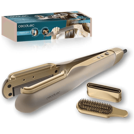 Cecotec Air Straightener | AirLisse 2in1 ForceDry Champagne | Ceramic heating system | Number of heating levels 4 | 1000 W | Beige