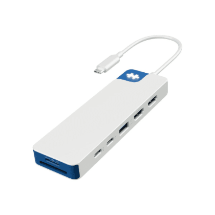 Hyper HyperDrive Flex 9 Port Dual 4K HDMI Dock, White/Blue | HD4103BUGL | HDMI ports quantity 2
