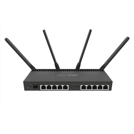MikroTik | RB4011iGS+5HacQ2HnD-IN | 802.11ac | 10/100/1000 Mbit/s | Ethernet LAN (RJ-45) ports 10 | Mesh Support No | MU-MiMO Yes | No mobile broadband