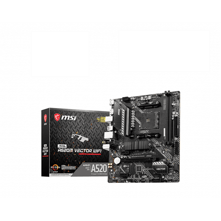 MSI | MAG A520M VECTOR WIFI | Processor family AMD | Processor socket AM4 | DDR4 | Memory slots 2 | Chipset AMD A | Micro ATX