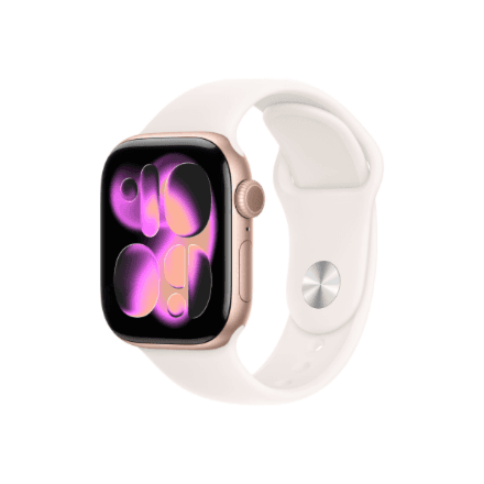 Apple Watch Series 11 GPS + Cellular 42mm Rose Gold Aluminium Case with Light Blush Sport Band - S/M | Apple