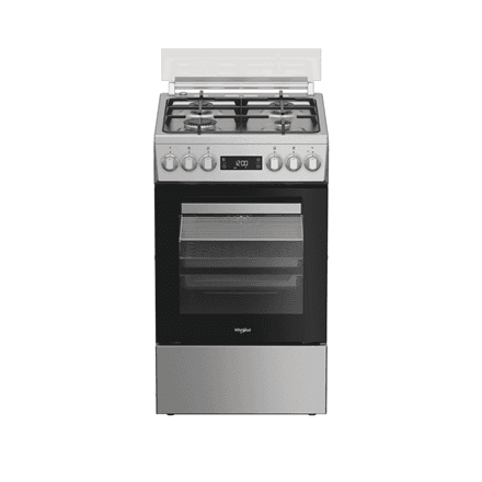 Whirlpool Cooker | W5G8LMX | Hob type Gas | Oven type Electric | Stainless Steel | Width 50 cm | Depth 60 cm | 60 L