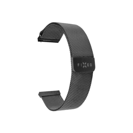 Fixed | Mesh Strap with Quick Release 20mm for Smartwatch | Black