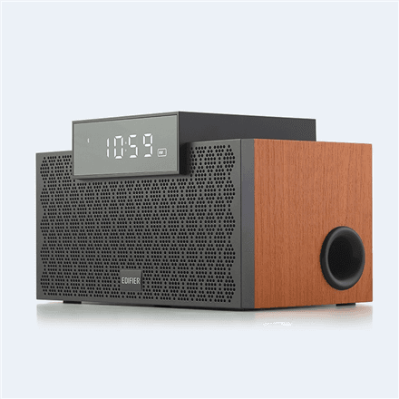 Edifier | Multifunctional 2.1 Alarm Clock Bluetooth Speaker | MP260 | RMS 12 + 2×4 W | Bluetooth | Portable | Black/Brown