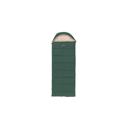 Outwell Camper Prime Green | Sleeping Bag | 235 x 90 cm | Temperature -15 to 5 °C | Right Zipper