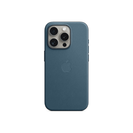 Apple iPhone 15 Pro FineWoven Case with MagSafe - Pacific Blue | Apple | iPhone 15 Pro FineWoven Case with MagSafe | Case with MagSafe | Apple | iPhone 15 Pro | FineWoven | Pacific Blue