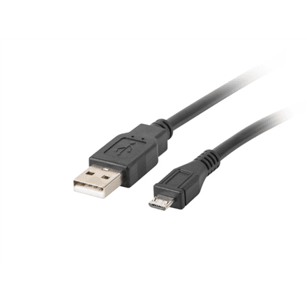 Lanberg | USB Micro (M) to USB-A (M) 2.0 Cable | CA-USBM-10CC-0018-BK